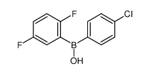 (4-chlorophenyl)-(2,5-difluorophenyl)borinic acid Structure