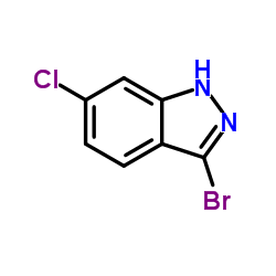 3-溴-6-氯-1H-吲唑结构式