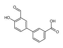 3-(3-formyl-4-hydroxyphenyl)benzoic acid结构式