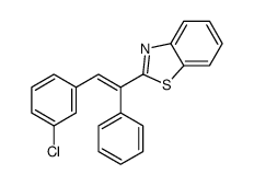 2-[2-(3-chlorophenyl)-1-phenylethenyl]-1,3-benzothiazole结构式