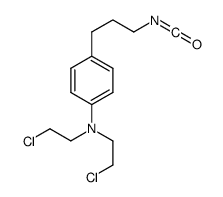 N,N-bis(2-chloroethyl)-4-(3-isocyanatopropyl)aniline结构式