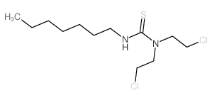1,1-bis(2-chloroethyl)-3-heptyl-thiourea结构式