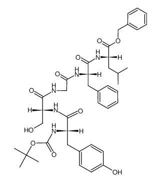 Boc-Tyr-D-Ser-Gly-Phe-Leu-OBn Structure