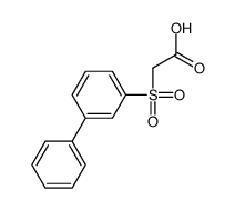 2-(3-phenylphenyl)sulfonylacetic acid Structure