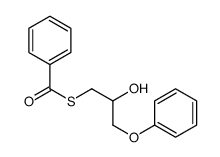 S-(2-hydroxy-3-phenoxypropyl) benzenecarbothioate结构式