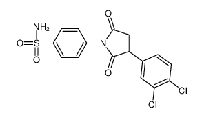 4-[3-(3,4-dichlorophenyl)-2,5-dioxopyrrolidin-1-yl]benzenesulfonamide结构式