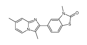 5-(3,7-dimethylimidazo-[1,2-a]pyridin-2-yl)-3-methyl-2-benzothiazolinone Structure