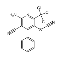 2-Amino-3-cyano-4-phenyl-5-thiocyanato-6-trichloromethylpyridine Structure