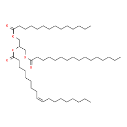1-Myristoyl-2-Oleoyl-3-Palmitoyl-rac-glycerol Structure