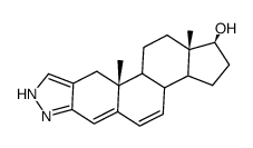 1'(2')H-androsta-4,6-dieno[3,2-c]pyrazol-17-ol Structure