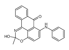 2-hydroxy-2-methyl-6-phenylaminoanthra<9,10-d,e>-1,3-oxazin-7-one Structure