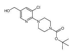 tert-butyl 4-(3-chloro-5-(hydroxymethyl)pyridin-2-yl)piperazine-1-carboxylate结构式