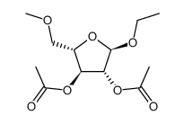 ethyl-(O2,O3-diacetyl-O5-methyl-α-L-arabinofuranoside) Structure