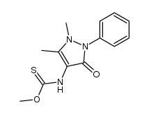 (1,5-dimethyl-3-oxo-2-phenyl-2,3-dihydro-1H-pyrazol-4-yl)-carbothioamidoic acid O-methyl ester结构式