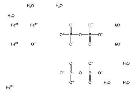iron(3+),phosphonato phosphate,nonahydrate结构式