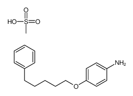 methanesulfonate,[4-(5-phenylpentoxy)phenyl]azanium结构式