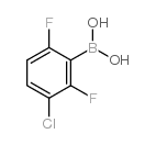 3-氯-2,6-二氟苯硼酸结构式
