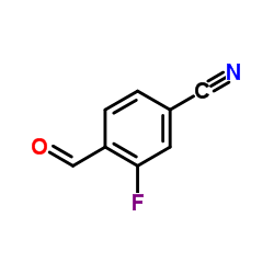 4-氰基-2-氟苯甲醛结构式