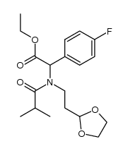 α-[[2-(1,3-dioxolan-2-yl)ethyl](2-methyl-1-oxopropyl)amino]-4-fluorobenzeneacetic acid,ethyl ester结构式