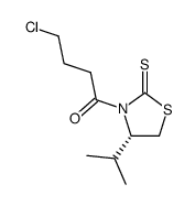 (4S)-N-(4-chlorobutyryl)-4-isopropyl-1,3-thiazolidine-2-thione结构式