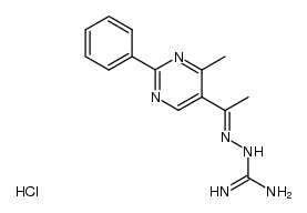 chlorhydrate de l'amidinohydrazone de l'actyl-5 methyl-4 phenyl-2 pyrimidine Structure