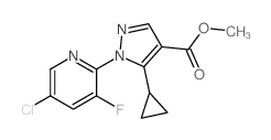 1-(5-氯-3-氟吡啶-2-基)-5-环丙基吡唑-4-羧酸甲酯结构式
