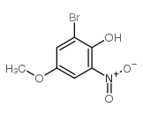 2-溴-4-甲氧基-6-硝基苯酚结构式