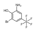 2-Amino-6-bromo-4-(pentafluoro-λ6-sulfanyl)phenol结构式