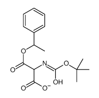 2-[(2-methylpropan-2-yl)oxycarbonylamino]-3-oxo-3-(1-phenylethoxy)propanoate结构式