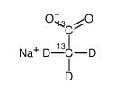 sodium acetate-13c2-2-d3结构式