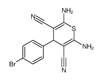 2,6-二氨基-4-(4-溴苯基)-4H-硫代吡喃-3,5-二甲腈结构式