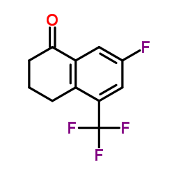 7-Fluoro-5-(trifluoromethyl)-3,4-dihydro-1(2H)-naphthalenone结构式