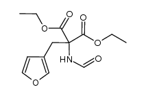 2-formylamino-2-furan-3-yl-methyl-malonic acid diethyl ester Structure
