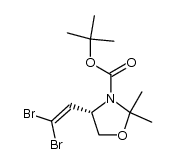 (S)-tert-butyl 4-(2,2-dibromovinyl)-2,2-dimethyloxazolidine-3-carboxylate结构式