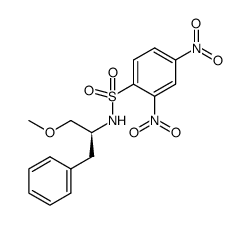 (S)-N-(1-benzyl-2-methoxyethyl)-2,4-dinitrophenylsulfonamide结构式