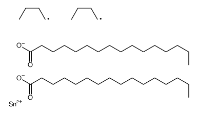 锡酸二丁基双[(十六烷酰基)氧]酯结构式