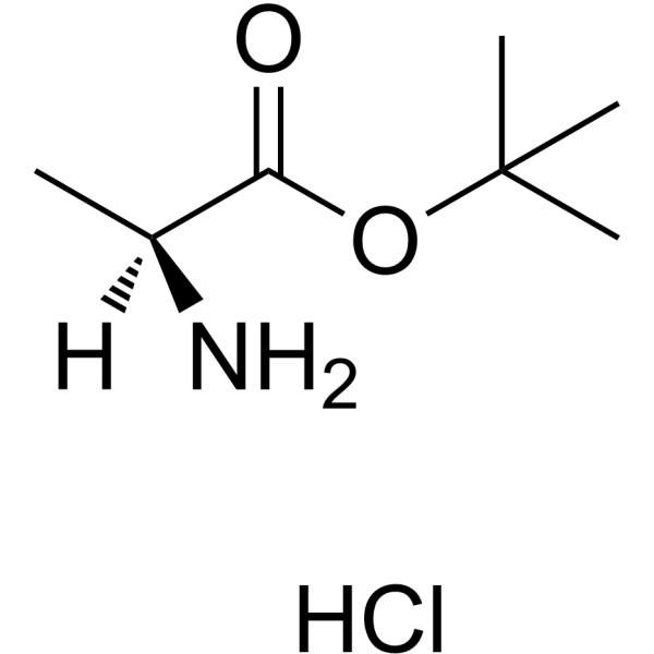 L-丙氨酸叔丁酯盐酸盐结构式