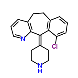 10-Chloro-11-(4-piperidinylidene)-6,11-dihydro-5H-benzo[5,6]cyclohepta[1,2-b]pyridine structure