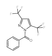 1-苯甲酰基-3,5-双(三氟甲基)吡唑结构式