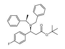 tert-butyl (3S,αR)-3-[N-benzyl-N-(α-methylbenzyl)amino]-3-(4'-fluorophenyl)propanoate结构式
