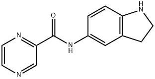 N-(二氢吲哚-5-基)吡嗪-2-甲酰胺结构式