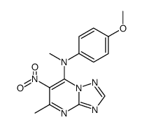 5-methyl-6-nitro-7-(N-methyl-p-methoxyphenylamino)-1,2,4-triazolo<1,5-a>pyrimidine Structure