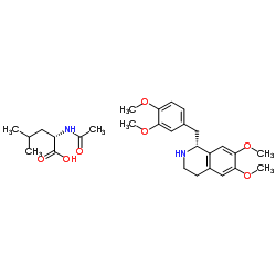 R-四氢罂粟碱-N-乙酰-L-亮氨酸盐结构式