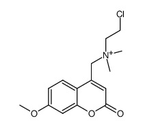 2-hydroxy-N-((7-methoxy-2-oxo-2H-chromen-4-yl)methyl)-N,N-dimethylethanaminium结构式