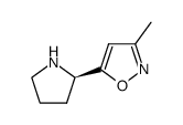 (R)-3-甲基-5-(吡咯烷-2-基)异恶唑结构式