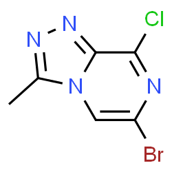 6-溴-8-氯-3-甲基-[1,2,4]三唑并[4,3-a]吡嗪结构式