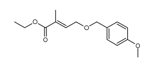 (2E)-4-(4-methoxybenzyloxy)-2-methylbut-2-enoic acid ethyl ester Structure