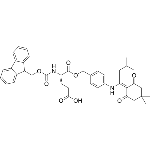 N-[(9H-芴-9-基甲氧基)羰基]-L-谷氨酸 1-[[4-[[1-(4,4-二甲基-2,6-二氧代环己亚基)-3-甲基丁基]氨基]苯基]甲基]酯结构式