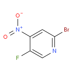 2-溴-5-氟-4-硝基吡啶结构式