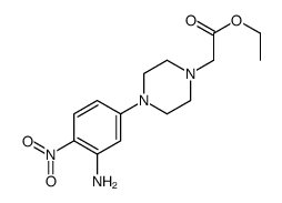 4-(3-氨基-4-硝基苯基)-1-哌嗪乙酸乙酯结构式